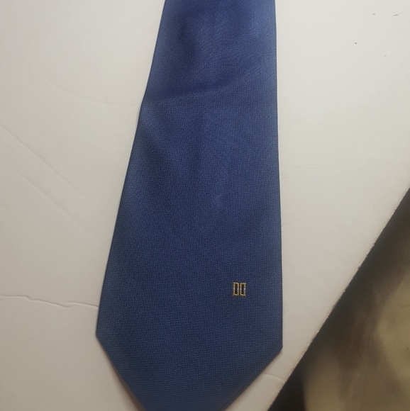 DAKS London Mens med blue 100% silk Tie 58" - Picture 2 of 6